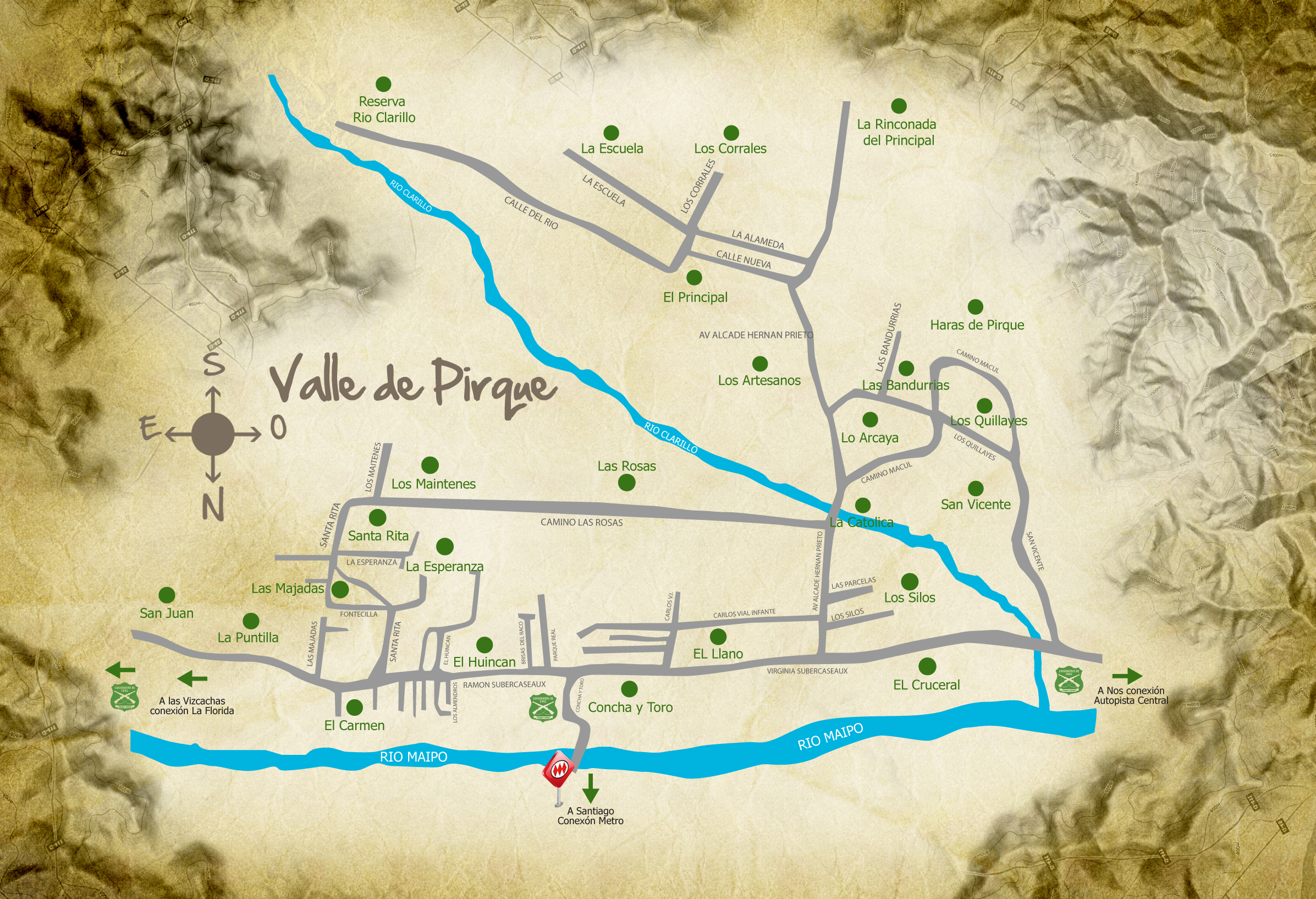 Mapa de Pirque