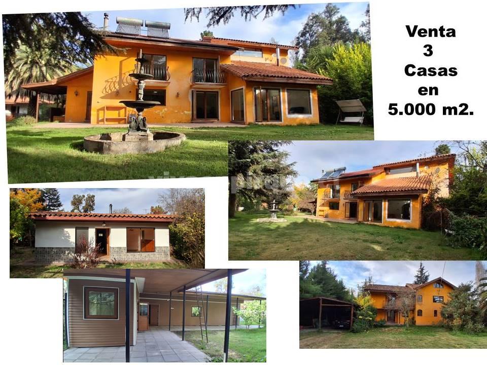 Oportunidad Vta. 3 Casas Pirque Central En 5.000 M2.