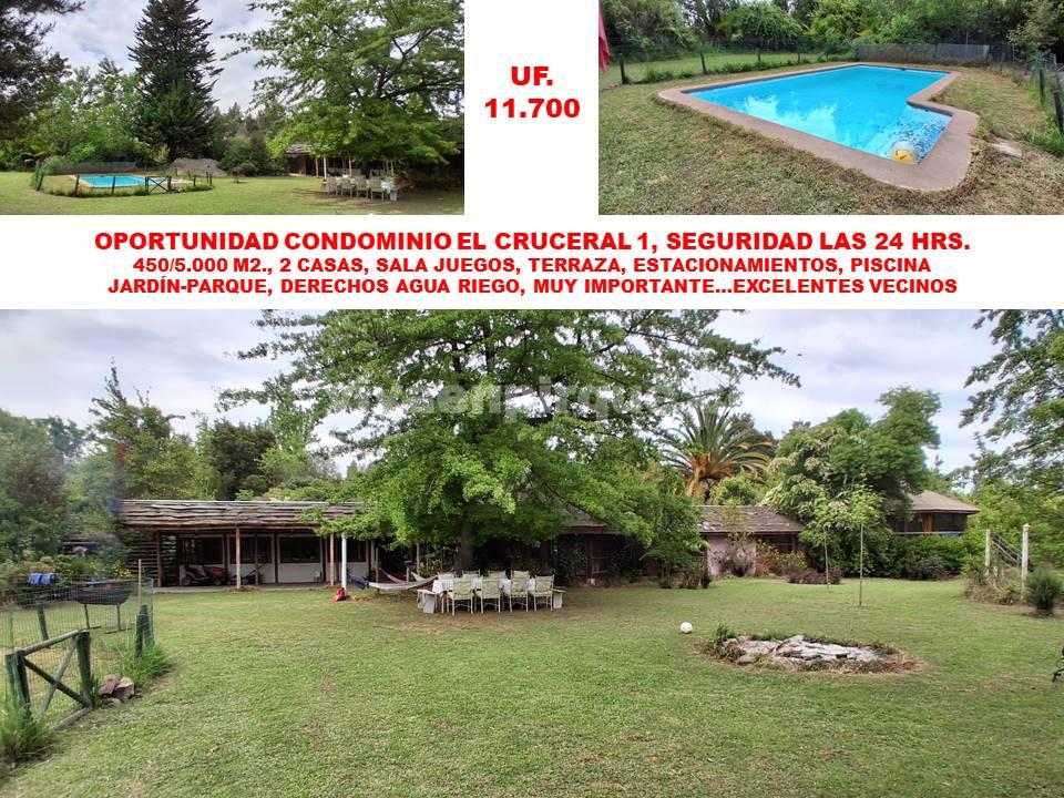 Arriendo Parcela 350-5000m2. Seguridad 24hrs. Cruceral 1